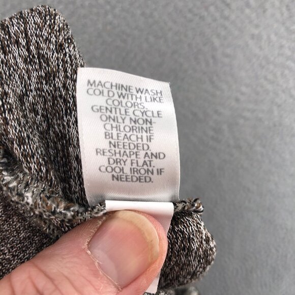 J Jill Pants Womens Medium Petite Gray Wearever Marled Crop Pull On Cuffed Ankle - Picture 8 of 13